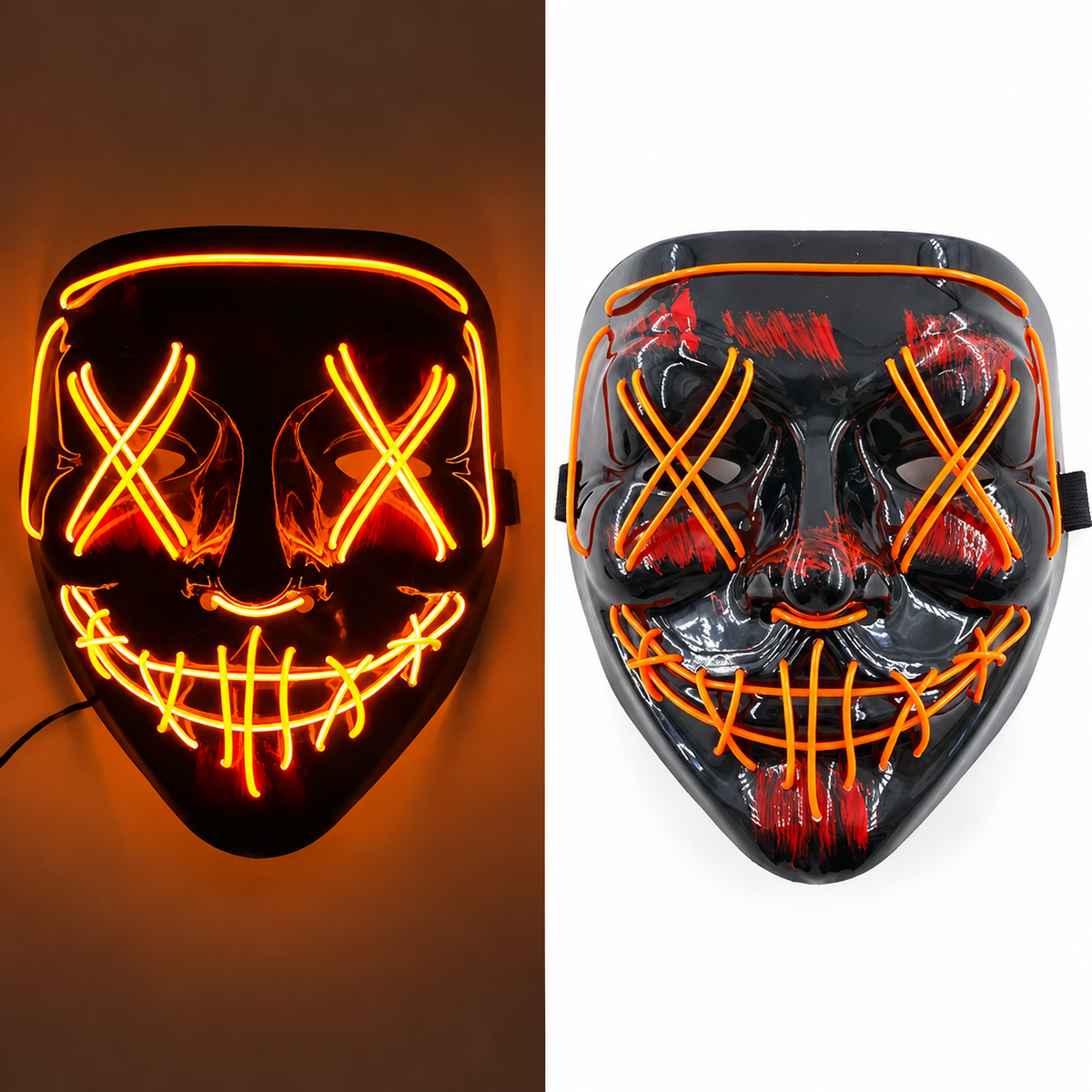 Roy | Halloween LED Purge Mask with Neon Glow