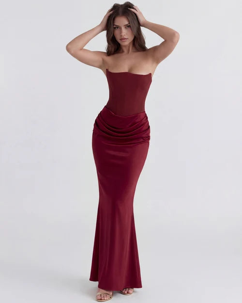Alison | Women's Satin Corset Evening Dress
