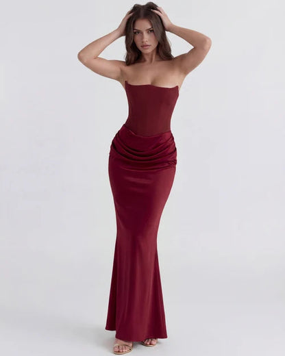 Alison | Women's Satin Corset Evening Dress