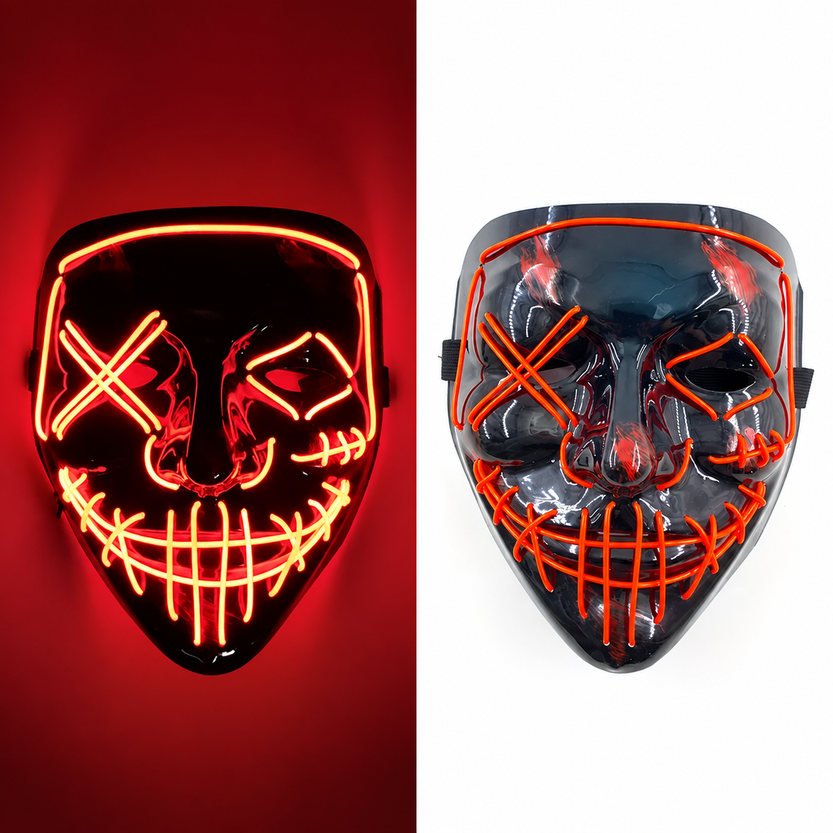 Roy | Halloween LED Purge Mask with Neon Glow