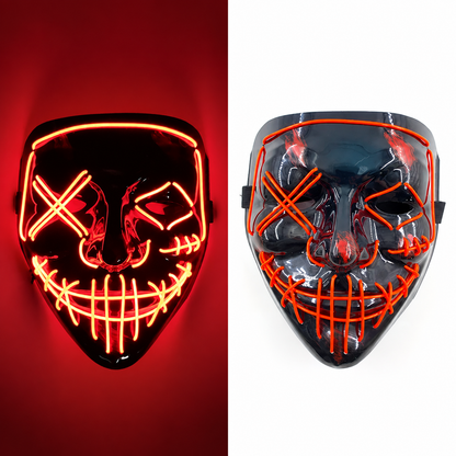Roy | Halloween LED Purge Mask with Neon Glow