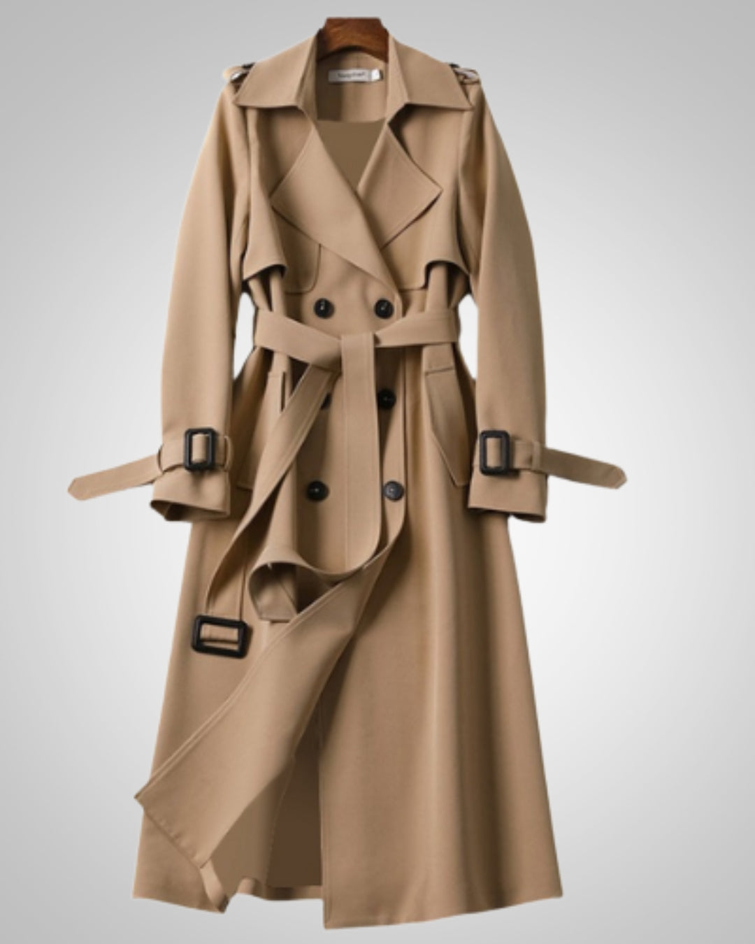 Imogen | Women's Classic Checkered Pattern Trenchcoat