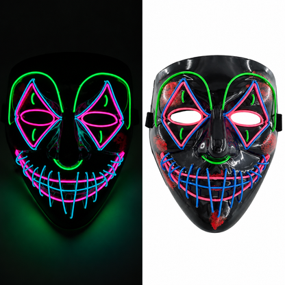 Roy | Halloween LED Purge Mask with Neon Glow