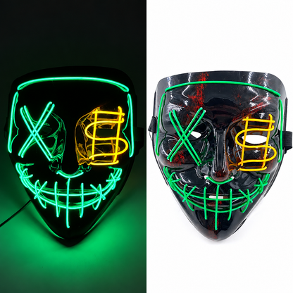 Roy | Halloween LED Purge Mask with Neon Glow