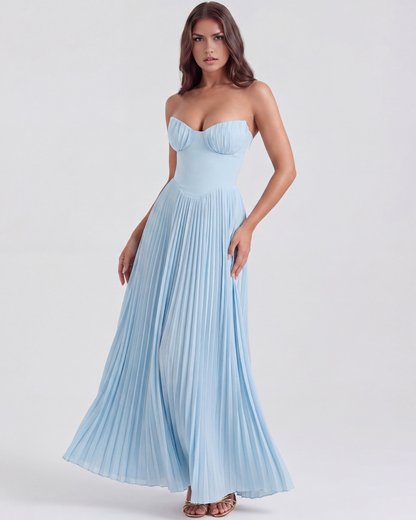 Patricia | Women's Elegant Pleated Maxi Dress