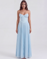 Patricia | Women's Elegant Pleated Maxi Dress