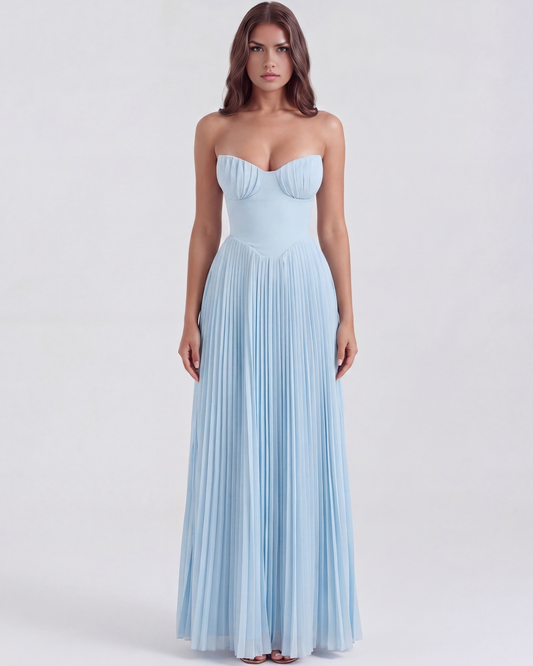 Patricia | Women's Elegant Pleated Maxi Dress