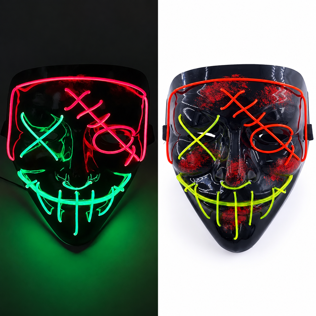 Roy | Halloween LED Purge Mask with Neon Glow
