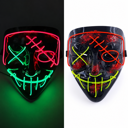 Roy | Halloween LED Purge Mask with Neon Glow