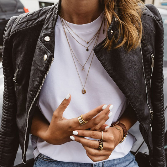 Tilly | Women's Quilted Faux Leather Biker Jacket