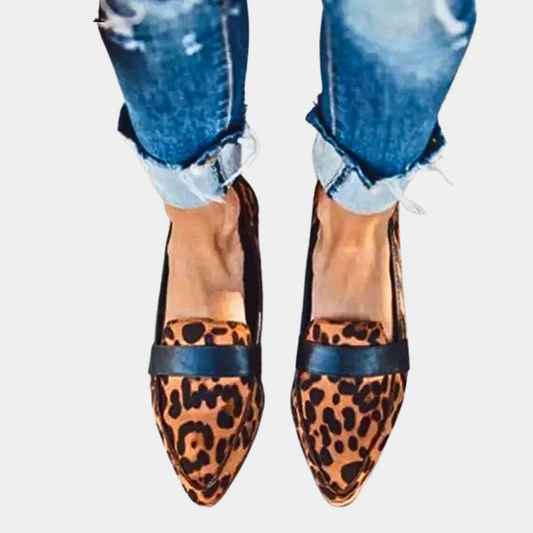 Frances | Women's Leopard Print Leather Loafers