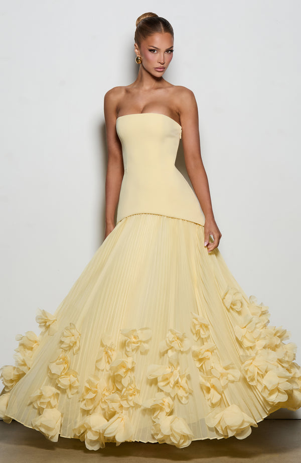 Holly | Women's Strapless Pleated Wedding Guest Dress