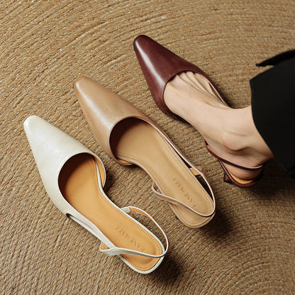 Holly | Women's Casual Pointed Toe Sling Back Mary Janes