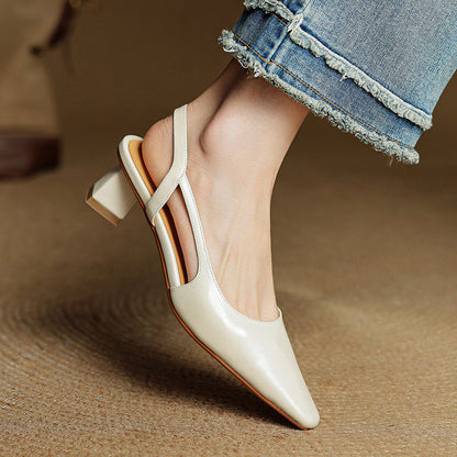 Holly | Women's Casual Pointed Toe Sling Back Mary Janes