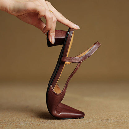 Holly | Women's Casual Pointed Toe Sling Back Mary Janes