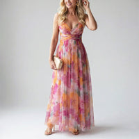 Camilla | Women's Long Watercolor Evening Dress