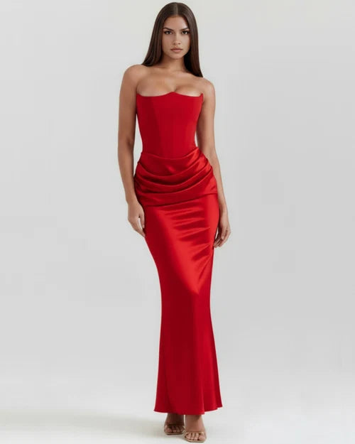 Alison | Women's Satin Corset Evening Dress