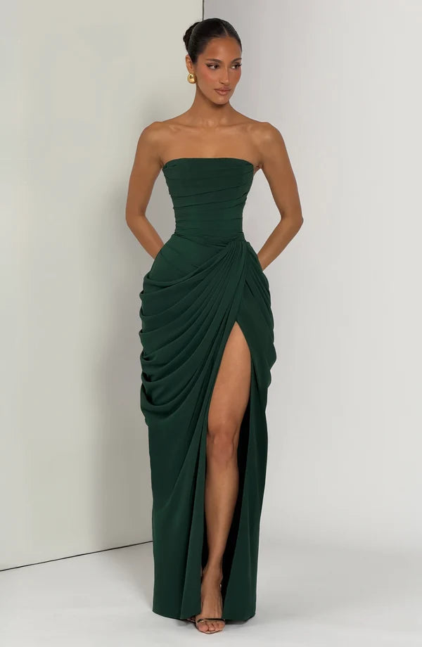Piper | Women's Strapless Draped Corset Dress