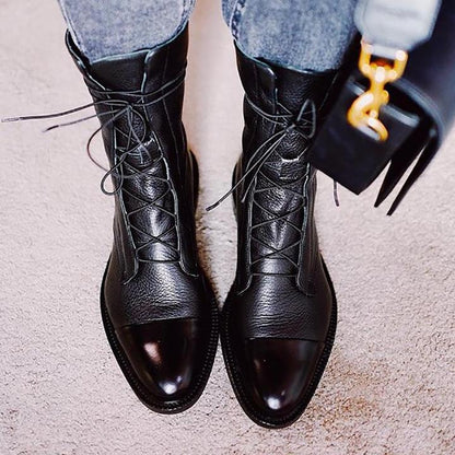 Grace | Women's Lace-Up Orthopedic Leather Boots