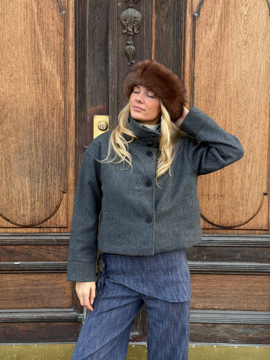 Michelle | Women's Winter Button-Up Wool Coat