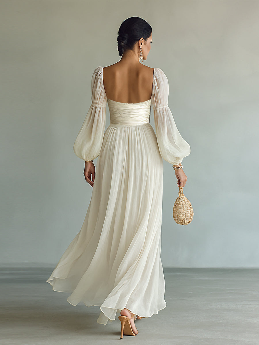 Sophie | Women's Romantic Puff Sleeve Maxi Dress