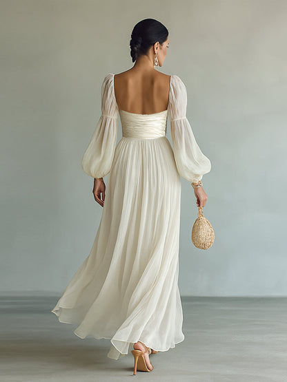 Sophie | Women's Romantic Puff Sleeve Maxi Dress