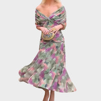 Nicola | Women's Floral Off-Shoulder Evening Dress