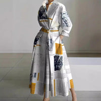 Ana | Women's Printed Longsleeves Maxi Dress