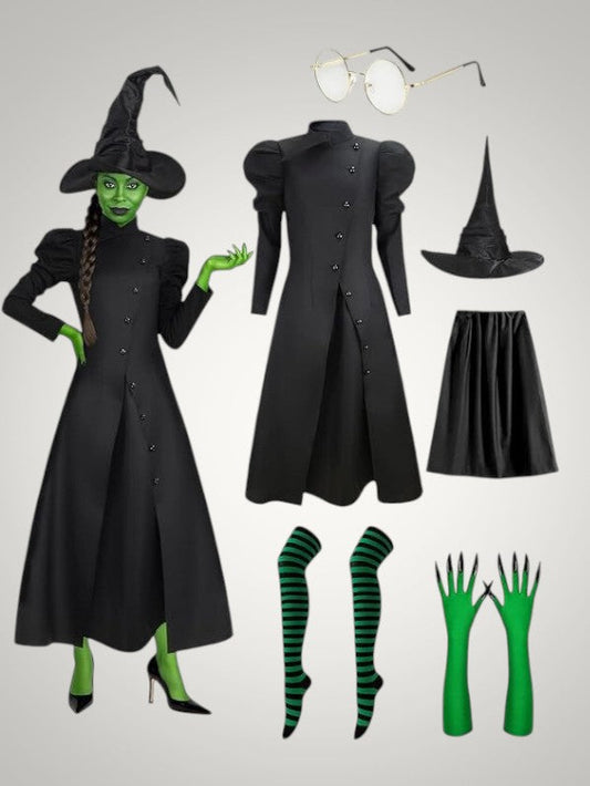 Amina |  Women's Full Green Witch Halloween Costume