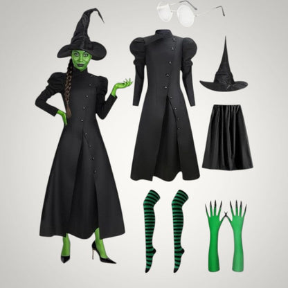 Amina |  Women's Full Green Witch Halloween Costume