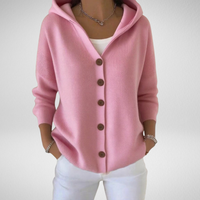 Camilla | Women's Casual Button-Up Hooded Cardigan