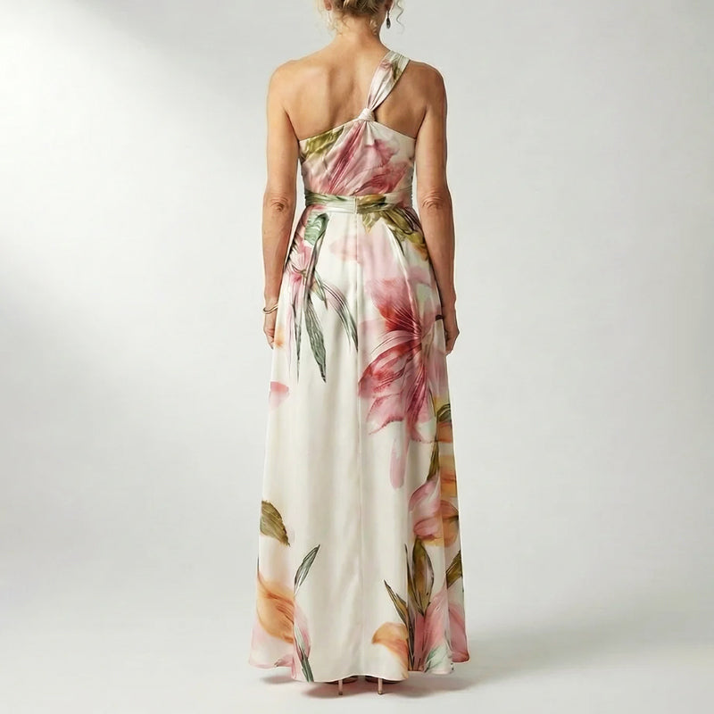 Katie | Women's Printed Halter Neck Evening Dress