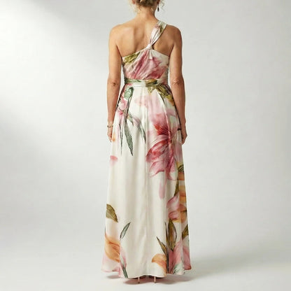Katie | Women's Printed Halter Neck Evening Dress