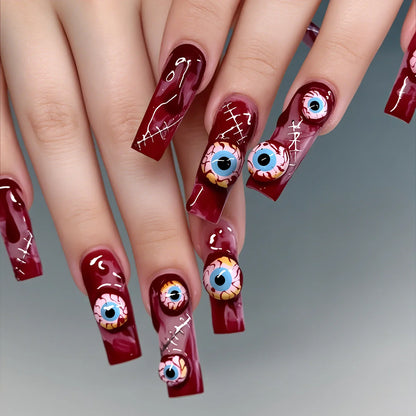 Patricia | Women's Halloween Ghost Witch Pumpkin Almond Press On Nails