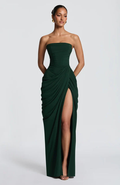 Piper | Women's Strapless Draped Corset Dress