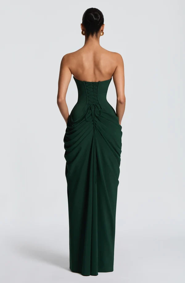 Piper | Women's Strapless Draped Corset Dress