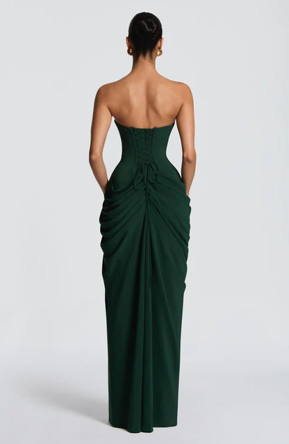 Piper | Women's Strapless Draped Corset Dress