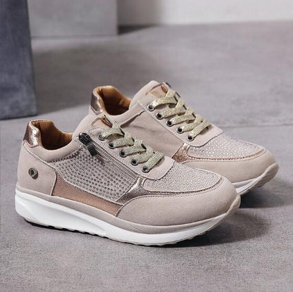 Lola | Women's Lace-Up Zip Orthopedic Sneakers