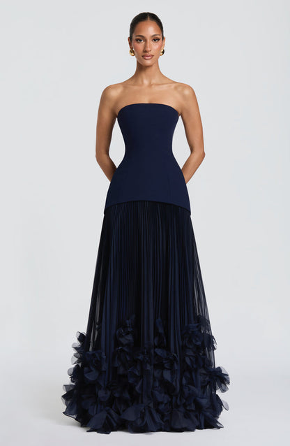 Holly | Women's Strapless Pleated Wedding Guest Dress