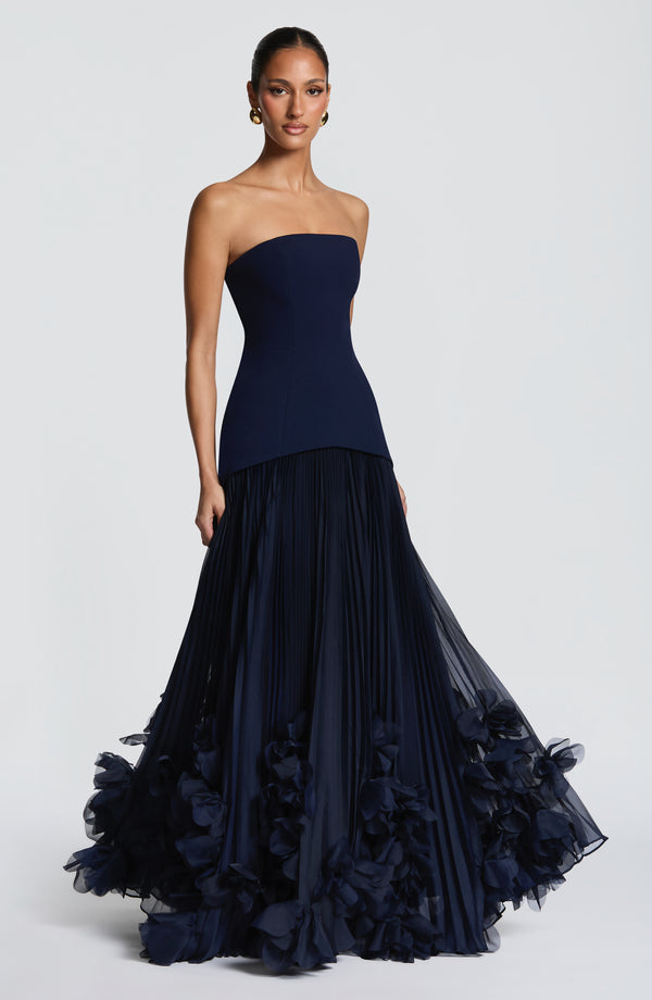 Holly | Women's Strapless Pleated Wedding Guest Dress