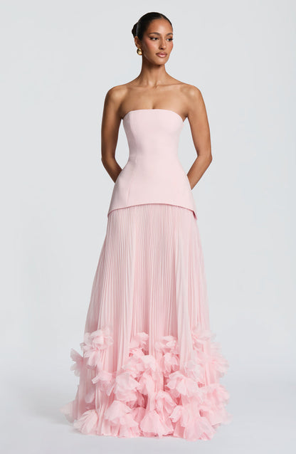 Holly | Women's Strapless Pleated Wedding Guest Dress