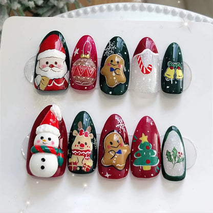 Patricia | Women's Halloween Ghost Witch Pumpkin Almond Press On Nails
