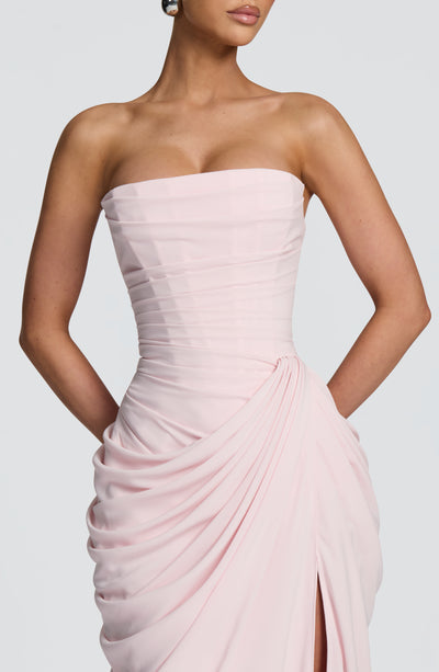 Piper | Women's Strapless Draped Corset Dress