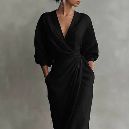Beatrice | Women's Wrap V-neck Maxi Dress