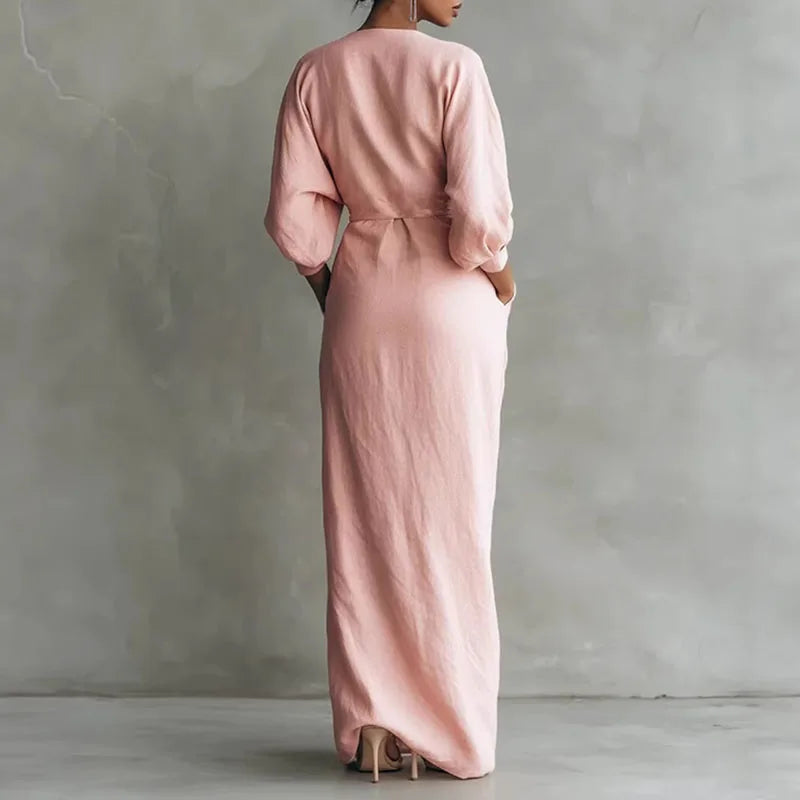 Beatrice | Women's Wrap V-neck Maxi Dress