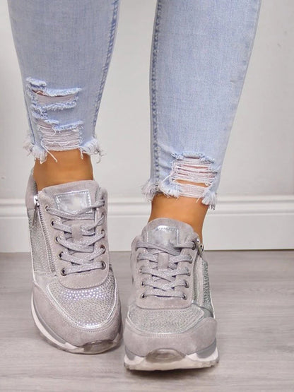 Lola | Women's Lace-Up Zip Orthopedic Sneakers