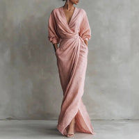 Beatrice | Women's Wrap V-neck Maxi Dress