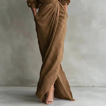 Beatrice | Women's Wrap V-neck Maxi Dress