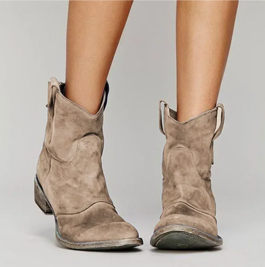 Claire | Women's Western Block Heel Ankle Boots