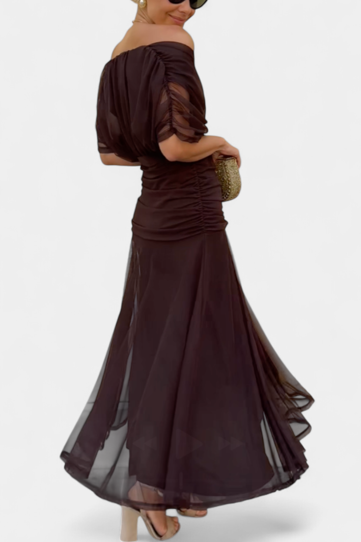 Nicola | Women's Floral Off-Shoulder Evening Dress